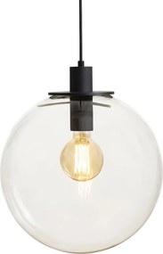 RENDL BOULDER 30 závěsná čiré sklo/černá 230V LED E27 15W