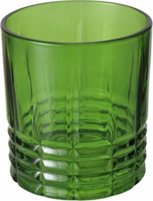 Dekoratív Zöld Üvegpohár Whiskey Mintával 9X8,5 CM