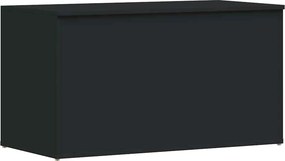 vidaXL fekete szerelt fa tárolóláda 84 x 42 x 46 cm