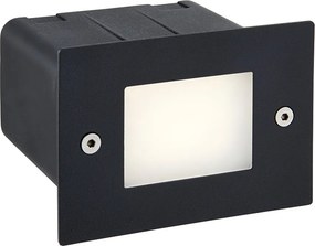 ENDON 78645 SEINA Kültéri Falba Építhető Lámpa Fekete LED IP44