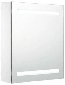 tükrös fürdőszobaszekrény LED világítással 50 x 13,5 x 60 cm