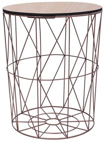 Rézszínű dohányzóasztal Ø 47 cm