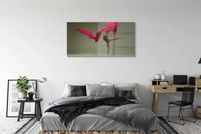 Üvegképek Balerina rózsaszín anyag 125x50 cm