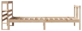 tömör fenyőfa ágykeret fejtámlával 75 x 190 cm
