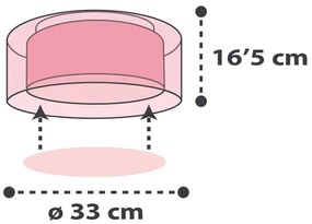 Dalber 41416S - Gyermek mennyezeti lámpa CLOUDS 2xE27/60W/230V rózsaszín