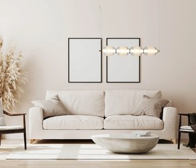 Italux modern függeszték rinot fehér fekete átlátszó itxpnd-45372-4-wh-cl