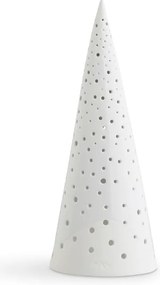 Nobili fehér csontporcelán karácsonyi gyertyatartó, magasság 30 cm - Kähler Design