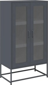 vidaXL Highboard antracit 68x39x123 cm Acél