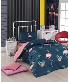 Sötétkék-rózsaszín egyszemélyes gyerek ágyneműhuzat 140x200 cm Big Filamin – Mijolnir