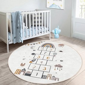 Krémszínű gyerek szőnyeg ø 120 cm Comfort – Mila Home