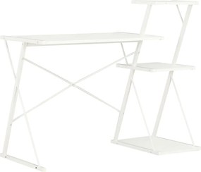 vidaXL fehér íróasztal polccal 116 x 50 x 93 cm
