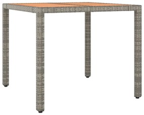 3 részes szürke polyrattan kerti bisztrógarnitúra párnákkal
