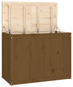 mézbarna tömör fenyőfa szennyestartó láda 88,5 x 44 x 66 cm