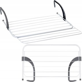 Mosó-szárítógép radiátorra Akasztós Erkélyre Összecsukható 60,8 x 55 cm