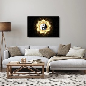 Kép - arany yin-yang (90x60 cm)