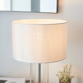 Endon glamour modern asztali lámpa lessina fehér nikkel átlátszó end102674