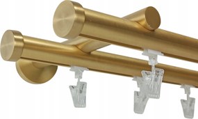 Apartman Sín Függönysín Alu sárgaréz matt színű, csipeszekkel 20+20 mm 180 cm