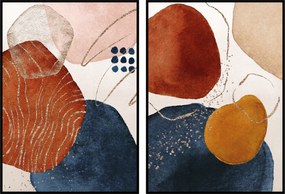 Poszterek boho grafika minták 2db 30x40cm fali poszter a nappaliba