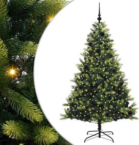 vidaXL Mesterséges Hajlított Karácsonyfa 300 LED-del Zöld 180 cm