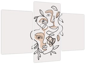 Kép - Line art arckezelés (90x60 cm)
