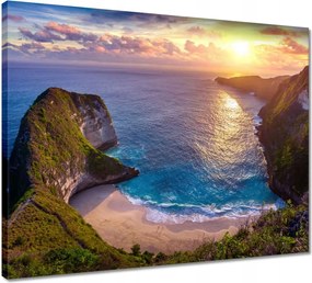 Vászonkép 50x40 Naplemente a tengerparton