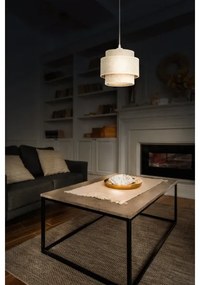 BOHO függőlámpa zsinórral 1xE27/60W/230V Ø 20 cm fehér