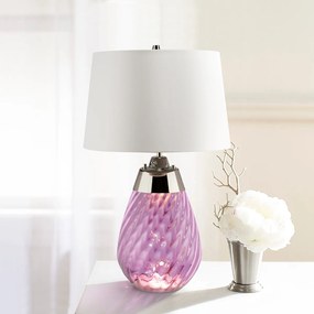 Elstead glamour modern asztali lámpa lena small fehér rózsaszín elslenatlsplumowss