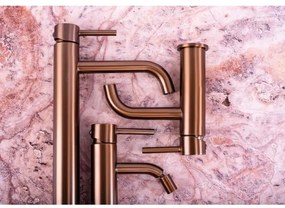 REA-B1112 - Mosdócsaptelep LUNGO 16,5 cm szálcsiszolt réz