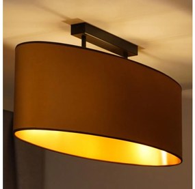 Duolla - Felületre szerelhető csillár OVAL VEGAN 2xE27/15W/230V barna