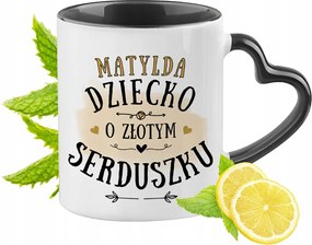 Fekete Bögre Szív Alakú Füllel Matildának Ideális Ajándék