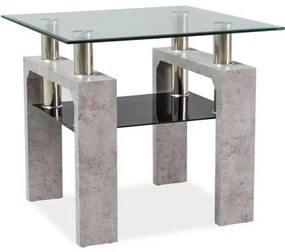 Lisa IV dohányzóasztal, átlátszó / szürke