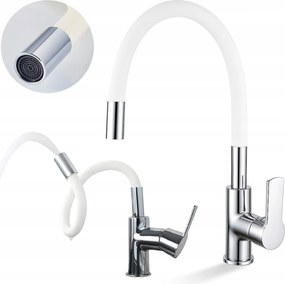 Konyhai Csaptelep ĂllĂł KrĂłm FehĂ©r HajlĂ©kony KifolyĂłcsĆ ForgĂł Konyhai Csaptelep