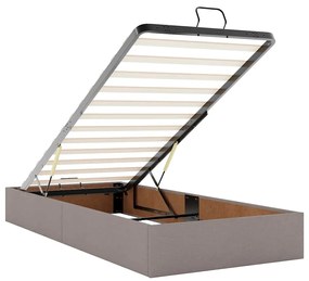 Ottomán ágykeret matrac nélkül tópszín 90x200 cm anyagból