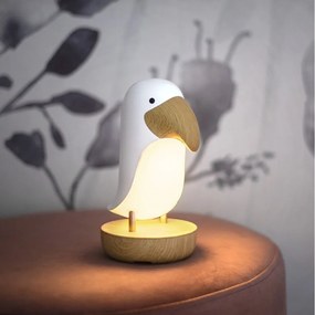 Fehér-barna LED gyerek éjjeli lámpa Toucan - Star Trading