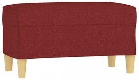 bordó szövet pad 70x35x41 cm