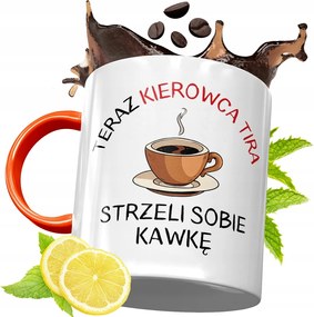 Narancssárga Bögre Kamionosoknak Ajándék fényképes nyomattal