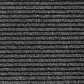 lábtörlő csíkos fekete és szürke 115x200 cm