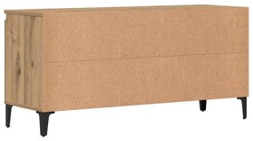 kézműves tölgy színű szerelt fa TV-szekrény 102x35x50 cm