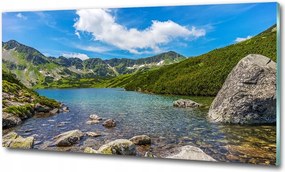 Fotó üvegkép Napfelkelte Tátra 100x70