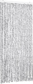 vidaXL világosszürke és sötétszürke zsenília rovarfüggöny 90 x 200 cm