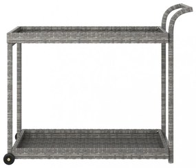 szürke polyrattan bárkocsi 100 x 45 x 83 cm