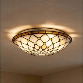 BRILAGI - Tiffany stílusú ólomüveg mennyezeti lámpa IVORY 2xE27/60W/230V átm. 40 cm