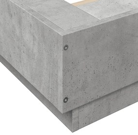 betonszürke szerelt fa ágykeret 140x190 cm