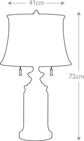 Feiss STATEROOM FE-STATEROOM-TL-AN Asztali lámpa 2x60W/E27