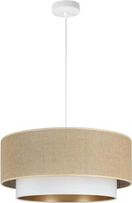Zsinóros csillår SARTA 1xE27/60W/230V åtm. 45 cm fehér/juta