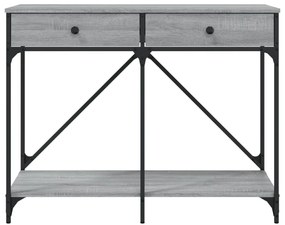 szürke sonoma színű szerelt fa tálalóasztal 100 x 39 x 78,5 cm