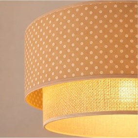 Brilagi-LED BOHO BOBO kábeles függeszték, 1xE27/60W/230V, átm. 40 cm, pöttyös, bézs/krém.