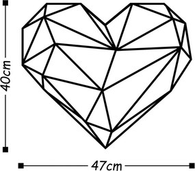 Heart fém fali dekoráció, 47×40 cm – TR891TNL1170