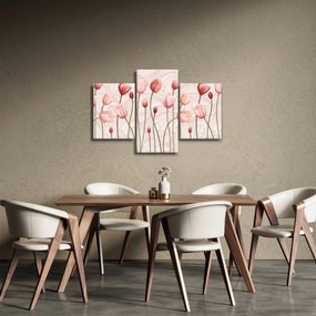 Kép - rózsaszín tulipán (90x60 cm)