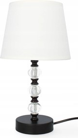 Asztali lámpa glamour kerámia dekoráció lámpabúra szürke-fehér fekete